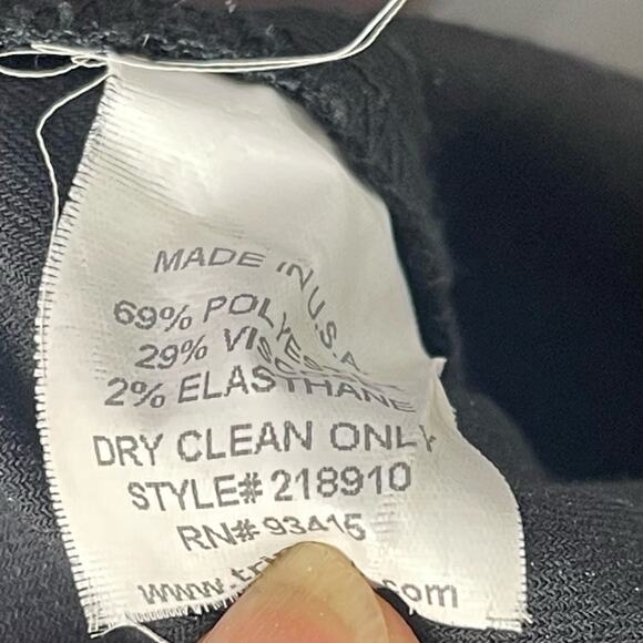 Trina Turk Black Career Trousers, Wide Cuff, minimalist, Capsule Professional  2 - Picture 7 of 8